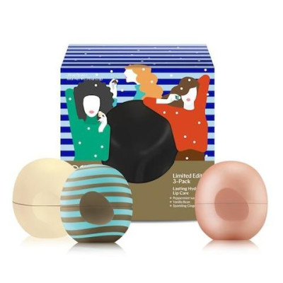 Eos Limited Edition Holiday Lip Balm Sphere Collection 3-Pack: Vanilla Bean, Peppermint Mocha, Sparkling Ginger Multipack Лимитированный набор