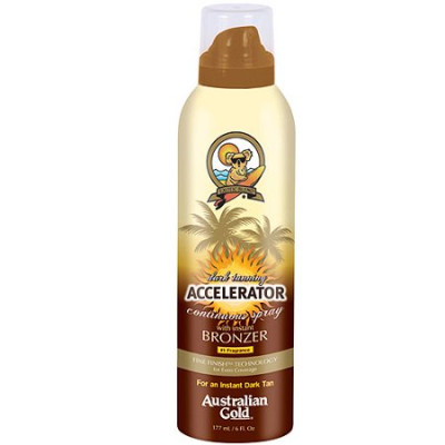 Australian Gold Dark Tanning Accelerator Continuous Spray with Instant Bronzer Спрей для загара с бронзантами в аэрозоле