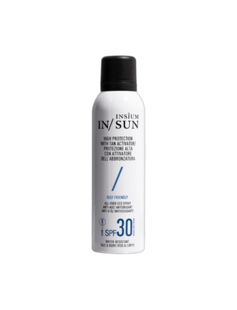 INSIUM High Protection Cream SPF30 Антивозрастной антиоксидантный экоспрей для лица и тела с активатором загара SPF30