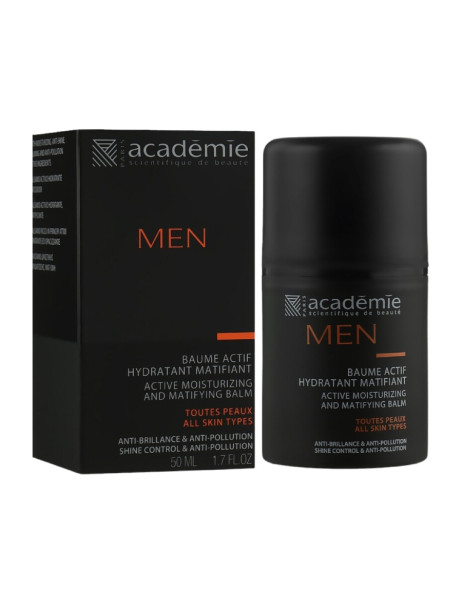 Academie Men Active Moisturizing and Matifying Balm Активний зволожуючий матуючий бальзам