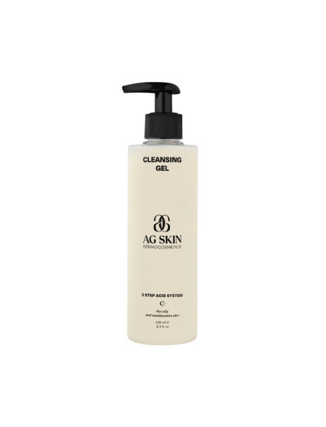 AG SKIN 3 Step Acid System For Acne Cleansing Gel Mandelic Acid Очищувальний гель з мигдалевою кислотою