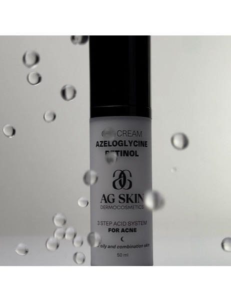 AG SKIN 3 Step Acid System For Acne Gel Cream Azeloglycine Retinol Гель-крем з азелогліцином та ретинолом