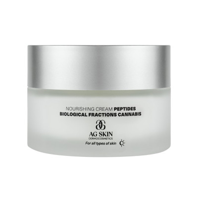 AG SKIN Regular Nourishing Cream Peptides Biological Fractions Cannabis Живильний крем з пептидами та біологічними фракціями канабісу