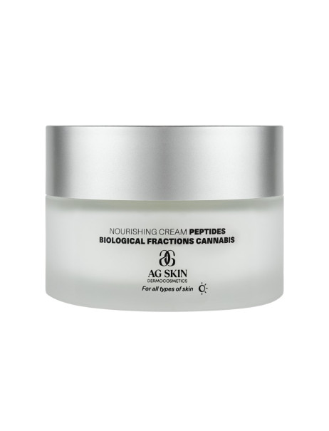 AG SKIN Regular Nourishing Cream Peptides Biological Fractions Cannabis Живильний крем з пептидами та біологічними фракціями канабісу
