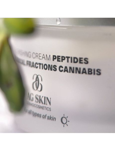 AG SKIN Regular Nourishing Cream Peptides Biological Fractions Cannabis Живильний крем з пептидами та біологічними фракціями канабісу