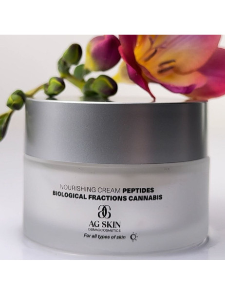 AG SKIN Regular Nourishing Cream Peptides Biological Fractions Cannabis Живильний крем з пептидами та біологічними фракціями канабісу