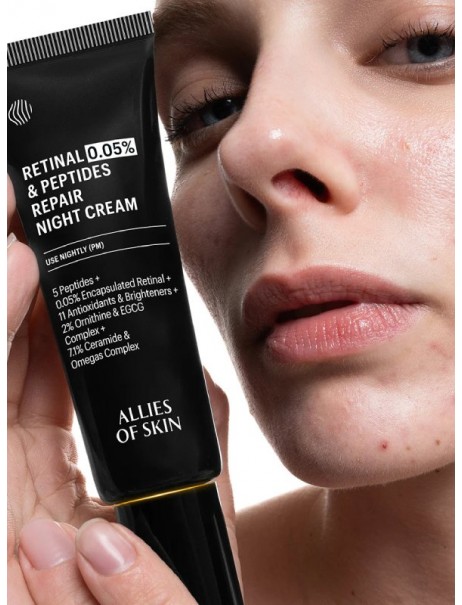 Allies Of Skin 0.05% Retinal & Peptides Repair Night Cream Крем нічний антивіковий з ретиналем