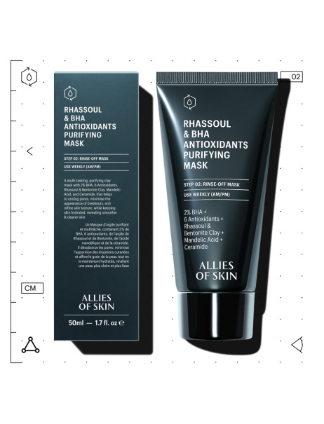 Allies Of Skin Rhassoul & BHA Antioxidants Purifying Mask Маска очищающая для лица