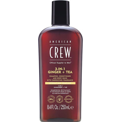 American Crew 3 In 1 Energizing Shampoo, Conditioner and Body Wash Ginger Tea Засіб для догляду за волоссям і тілом 3-в-1