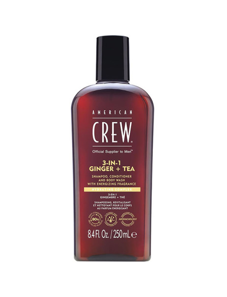 American Crew 3 In 1 Energizing Shampoo, Conditioner and Body Wash Ginger Tea Засіб для догляду за волоссям і тілом 3-в-1