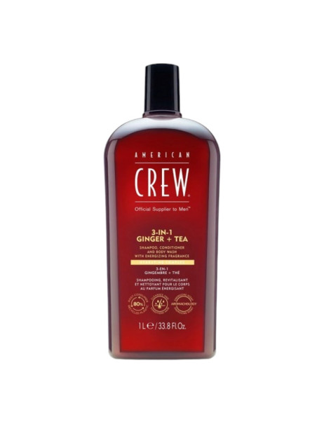 American Crew 3 In 1 Energizing Shampoo, Conditioner and Body Wash Ginger Tea Засіб для догляду за волоссям і тілом 3-в-1