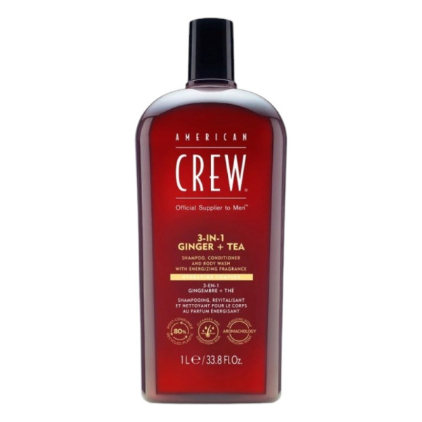 American Crew 3 In 1 Energizing Shampoo, Conditioner and Body Wash Ginger Tea Средство по уходу за волосами и телом 3-в-1