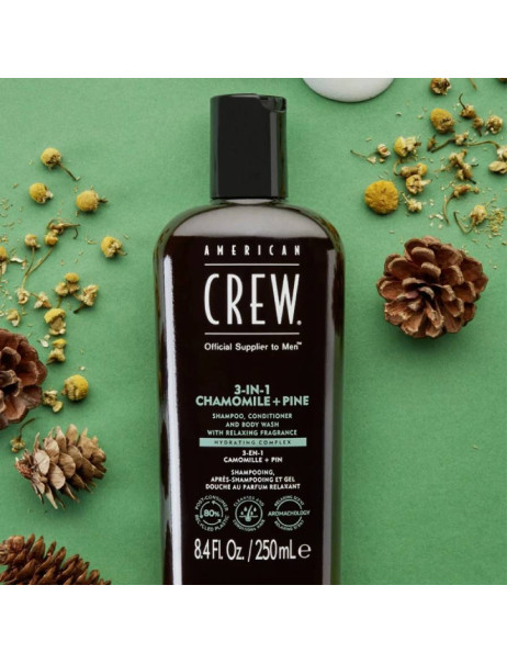 American Crew 3 In 1 Relaxing Shampoo, Conditioner and Body Wash Засіб для догляду за волоссям і тілом 3-в-1