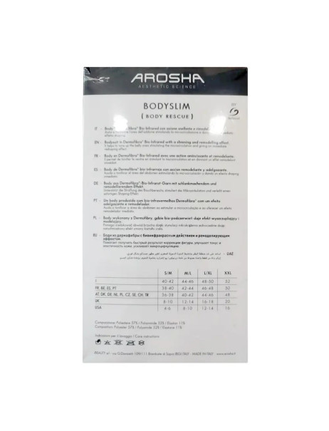 Arosha.503 Body Slim Black Боди с инфракрасным, дренирующим и подтягивающим эффектом Черный