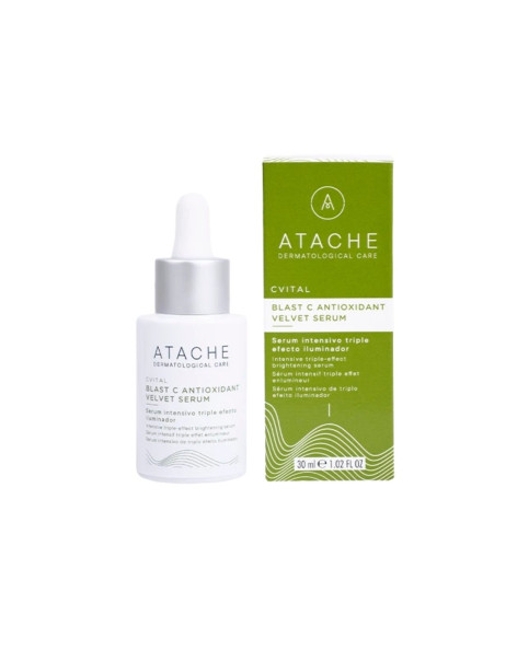 Atache C Vital Blast C Antioxidant Velvet Serum Антиоксидантна омолоджуюча інтенсивна сироватка з потрійним освітлюючим ефектом