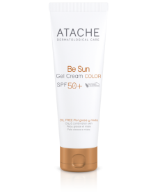 Atache Be Sun Gel Cream Color SPF50 + Омолоджувальний сонцезахисний крем-гель з тоном для жирної та комбінованої шкіри - Написати відгук