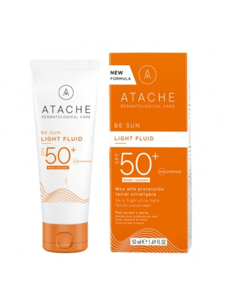 Atache Be Sun Light Fluid SPF50+ омолоджуючий сонцезахисний крем для всіх типів шкіри