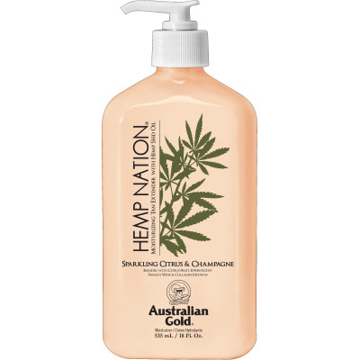 Australian Gold Hemp Nation Sparkling Citrus & Champagne Tan Extender Body Lotion Увлажняющий лосьон после загара Цитрусовое и французское вино