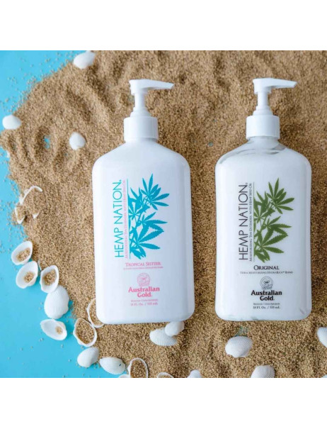 Australian Gold Hemp Nation Tropical Seltzer Tan Extender Зволожувальний лосьйон для продовження засмаги