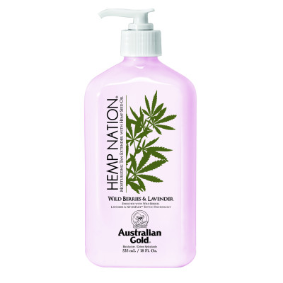 Australian Gold Hemp Nation Wild Berries & Lavender Body Lotion Увлажняющий лосьон для продления загара Лесные ягоды и лаванда