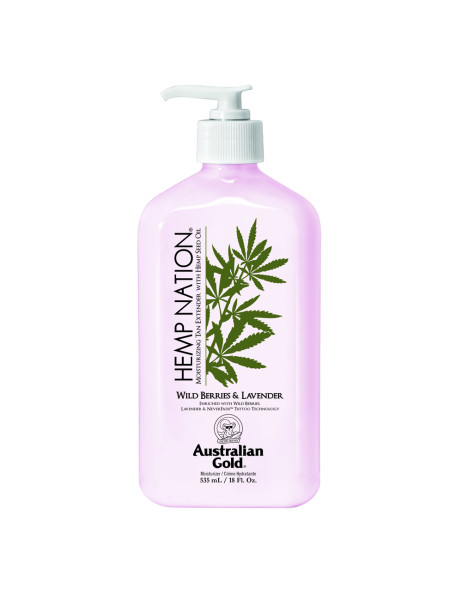 Australian Gold Hemp Nation Wild Berries & Lavender Body Lotion Увлажняющий лосьон для продления загара Лесные ягоды и лаванда