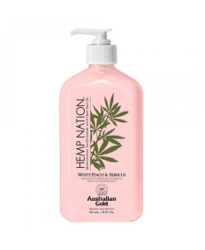 Australian Gold Hemp Nation White Peach & Hibiscus Body Lotion Зволожувальний лосьйон для продовження засмаги Білий персик і гібіскус - Написати відгук