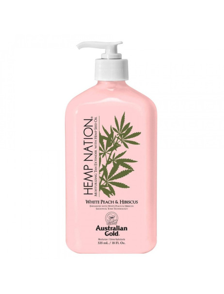 Australian Gold Hemp Nation White Peach & Hibiscus Body Lotion Зволожувальний лосьйон для продовження засмаги Білий персик і гібіскус
