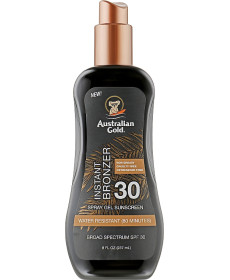 Australian Gold SPF 30 Spray Gel Sunscreen with Instant Bronzer Спрей-гель для засмаги з бронзатором - Написати відгук