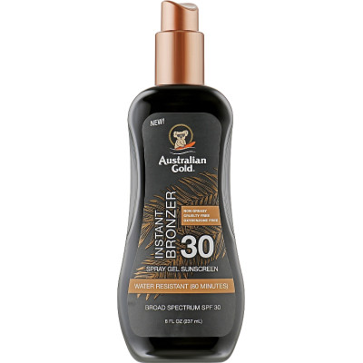 Australian Gold SPF 30 Spray Gel Sunscreen with Instant Bronzer Спрей-гель для загара с бронзатором