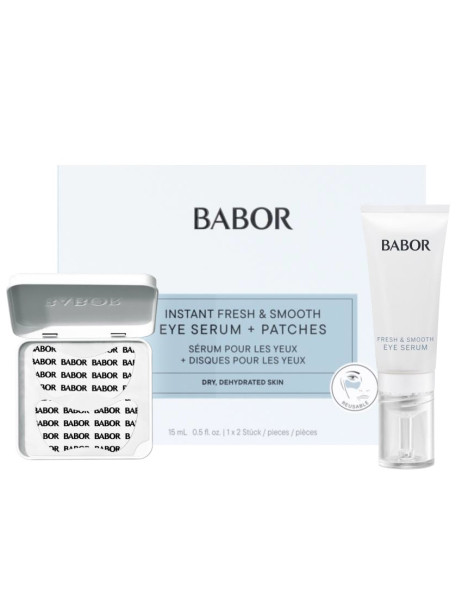Babor Skinovage Instant Fresh & Smooth Eye Serum + Patch Набір сироватка для шкіри навколо очей та патчі