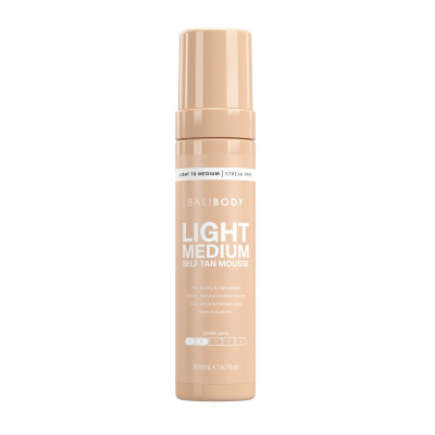 Bali Body Self Tanning Mousse Light Medium Мус автозасмага для тіла, відтінок Light Medium
