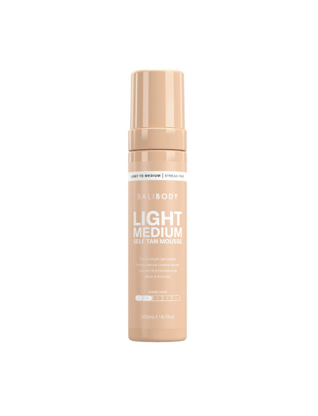 Bali Body Self Tanning Mousse Light Medium Мус автозасмага для тіла, відтінок Light Medium