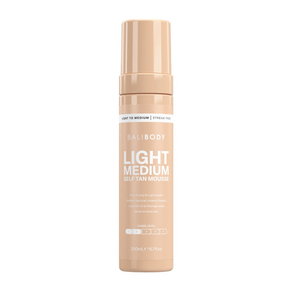 Bali Body Self Tanning Mousse Light Medium Мус автозасмага для тіла, відтінок Light Medium