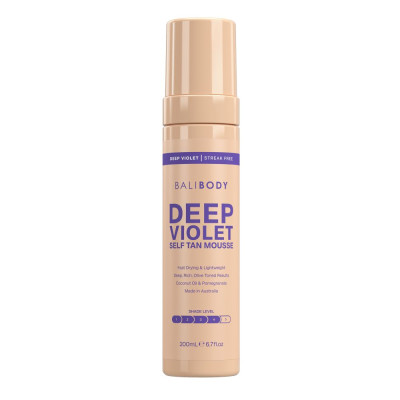 Bali Body Deep Violet Self Tanning Mousse Мус автозасмага для тіла у відтінку Deep Violet