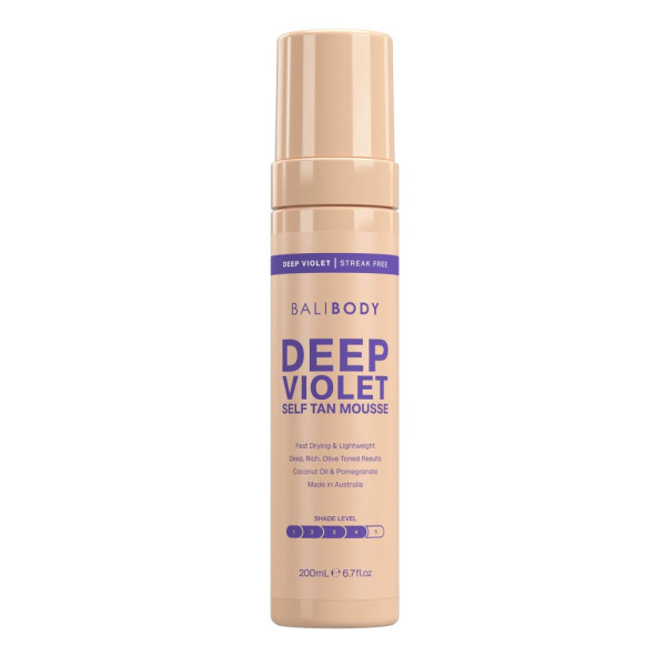 Bali Body Deep Violet Self Tanning Mousse Мус автозасмага для тіла у відтінку Deep Violet