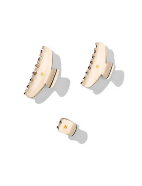 Balmain Paris Hair Couture Pince a Cheveux White/Black (L) Заколка-краб Бело-черная (L)