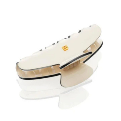 Balmain Paris Hair Couture Pince a Cheveux White/Black (L) Шпилька-краб Біло-чорна (L)