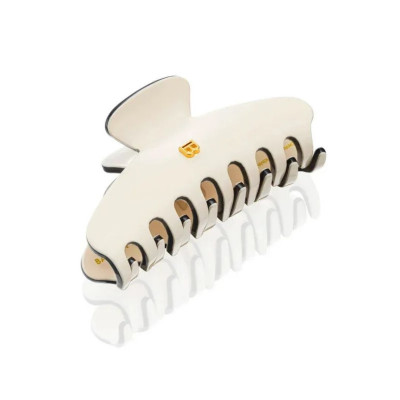 Balmain Paris Hair Couture Pince a Cheveux White/Black (M) Заколка-краб Бело-черная (M)