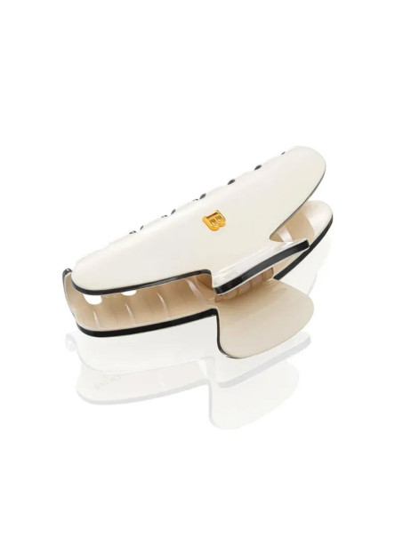 Balmain Paris Hair Couture Pince a Cheveux White/Black (M) Шпилька-краб Біло-чорна (M)