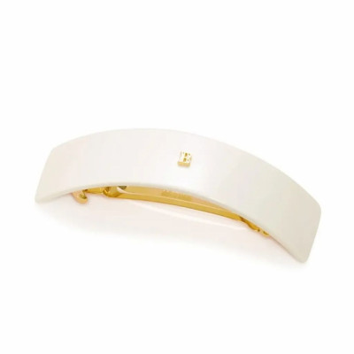 Balmain Paris Hair Couture White Barrette Pour Cheveux (L) Белая заколка-автомат (L)