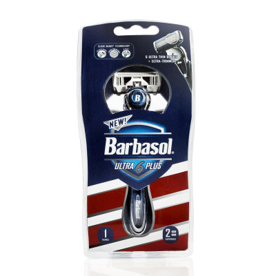 Barbasol Верстат для гоління шість лез + запасні касети 2 шт. Barbasol Ultra 6 Plus 
