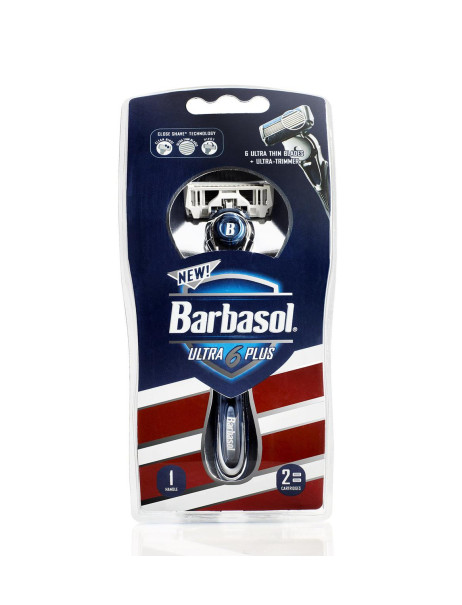 Barbasol Верстат для гоління шість лез + запасні касети 2 шт. Barbasol Ultra 6 Plus