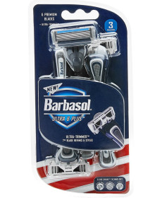 Barbasol Набір бритв без змінних картриджів з 6-ма лезами 3шт. Barbasol Pivot Ultra 6 Plus - Написати відгук