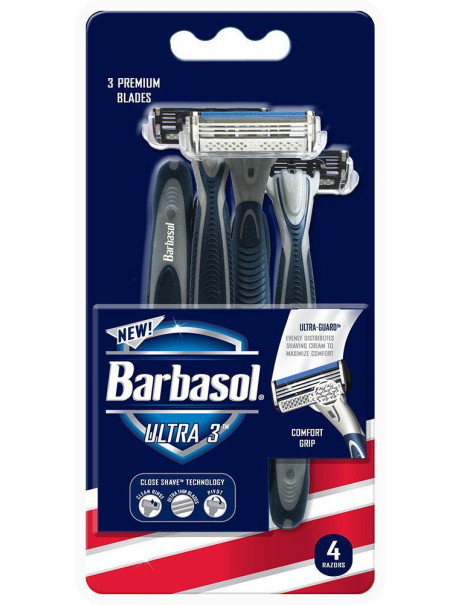 Barbasol Набір бритв без змінних картриджів з 3-ма лезами 4шт. Barbasol Pivot Ultra 3