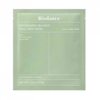 Biodance Refreshing Sea Kelp Real Deep Mask Ночная гидрогелевая маска для лица с морскими водорослями