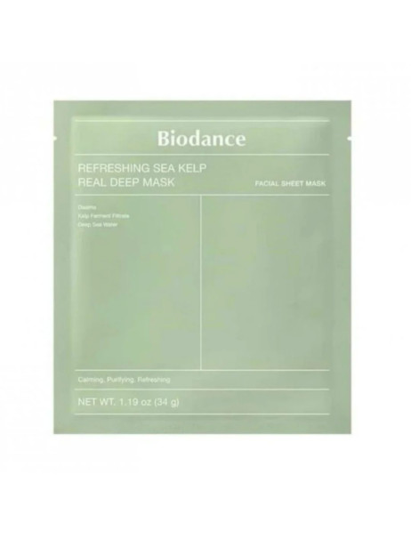 Biodance Refreshing Sea Kelp Real Deep Mask Нічна гідрогелева маска для обличчя з морськими водоростями
