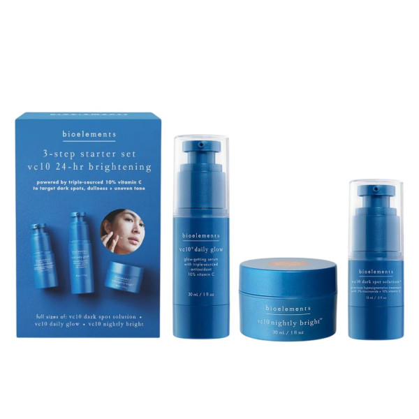 Bioelements 3-Step VC10 Brightening System Трёхэтапный набор для осветления кожи с витамином C на 24 часа
