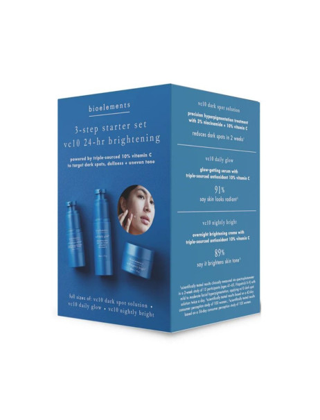 Bioelements 3-Step VC10 Brightening System Трёхэтапный набор для осветления кожи с витамином C на 24 часа