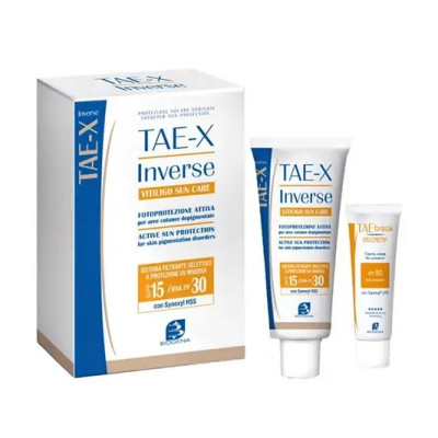 Biogena TAE X Inverse Vitiligo Sun Care SPF 50 Сонцезахисний комплект 2-х препаратів для депігментованих ділянок шкіри