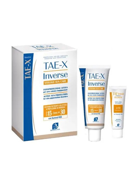 Biogena TAE X Inverse Vitiligo Sun Care SPF 50 Сонцезахисний комплект 2-х препаратів для депігментованих ділянок шкіри